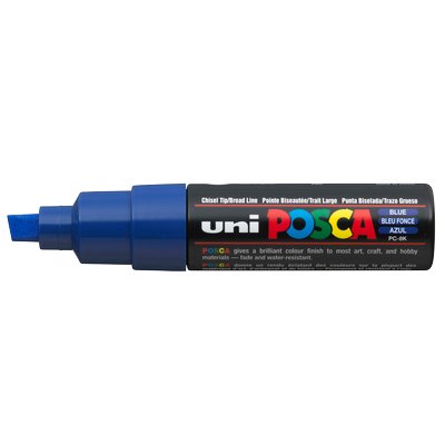 Marcatore Uni Posca Pc8k P Scalpello 8mm Blu Uni Mitsubishi M Pc8k B 4902778916469