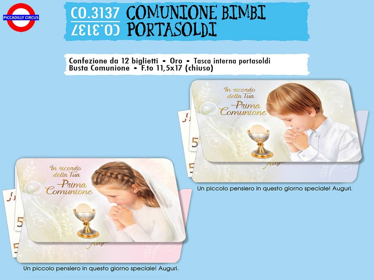 Biglietto Portasoldi Comunione con Oro 4 Soggetti Ass Kartos 17354901 8009162298876