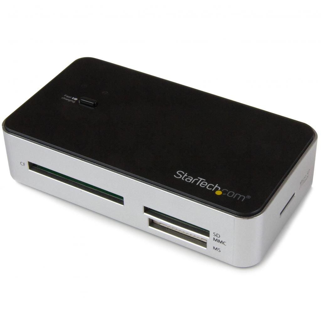 Lettore Multischede Esterno per Flash Card Sd Mmc Cf Usb 3 0 Hub con 2 Porte Usb 3 0 1 Usb a Ricarica Veloce