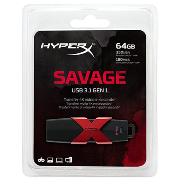 64gb Hx Savage Usb 3 1 3 0 Kingston Digital Media Product Hxs3 64gb 740617246537