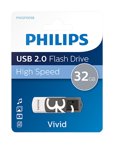 Philips Usb 2 0 32gb Vivid Edition Grigio Phmmd32gbviv 8712581673376