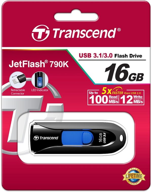 16gb Jetflash 790 Black Transcend Ts16gjf790k 760557827993