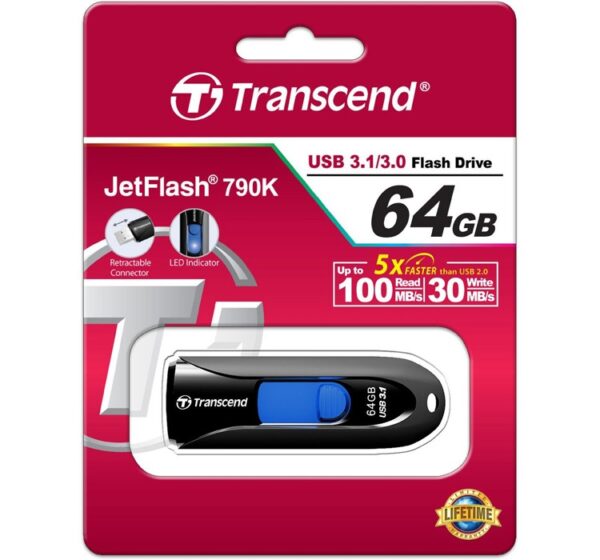 64gb Jetflash 790 Black Transcend Ts64gjf790k 760557828013