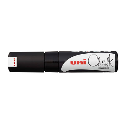 Marker Uni chalk gesso liquido pwe8k punta scalpello nero