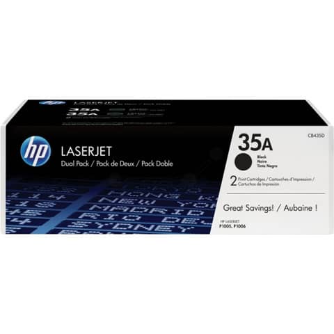 Toner 35A HP nero  Conf. 2 - CB435AD