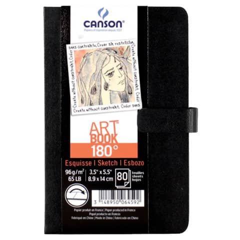 Sketchbook da disegno Canson Art Book 180° 8,9x14 cm - 80 fogli C200006459