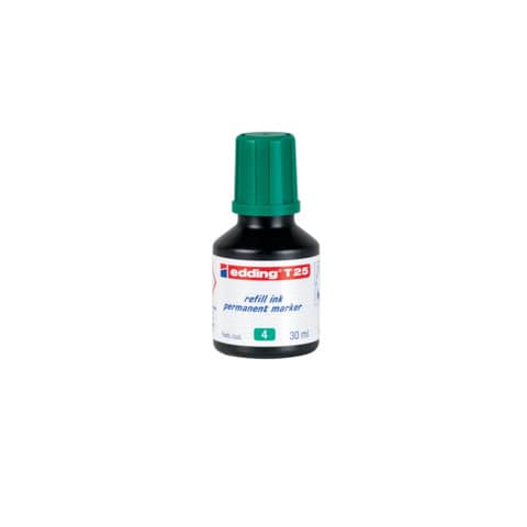 Inchiostro permanente per ricarica edding T 25 verde - 30 ml 4-T25004