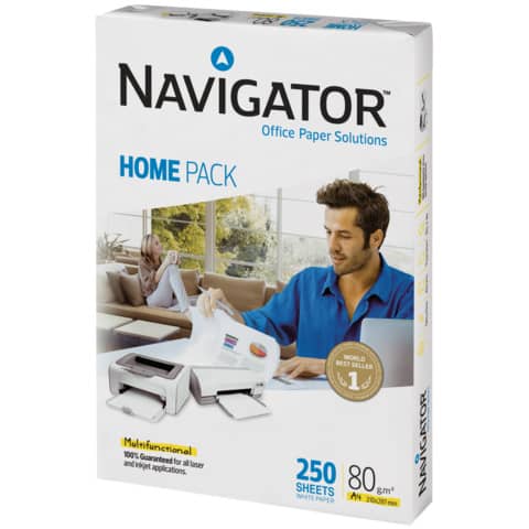 Carta per fotocopie Navigator Home Pack 80gr/mq A4 - Risma da 250 fogli - NHP0800044