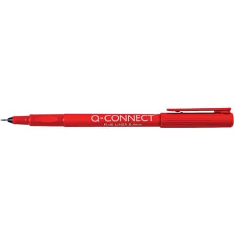 Fineliner Q-Connect 0.4 mm rosso  Conf. 10 pezzi - KF25009