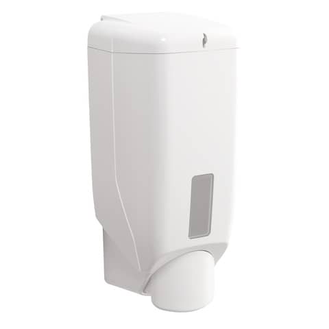 Distributore di sapone liquido a rabbocco diretto in ABS 11,4x10,2x25 cm QTS capacità 1200 ml bianco - 3196/ELB