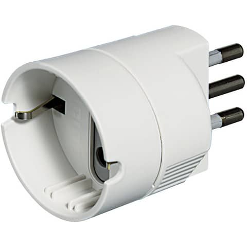 Adattatore con spina 2P+T 16A e presa tedesca bticino P: 1500W bianco blister S3623DBOX