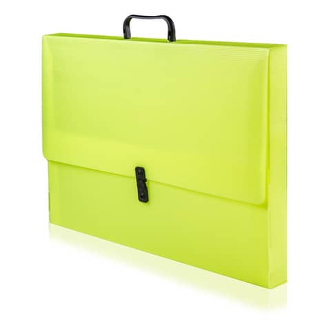 Valigetta portaprogetti con maniglia BREFIOCART POLIONDA 27x38 cm dorso 8 cm colore fluo - 020M4004.FLUO