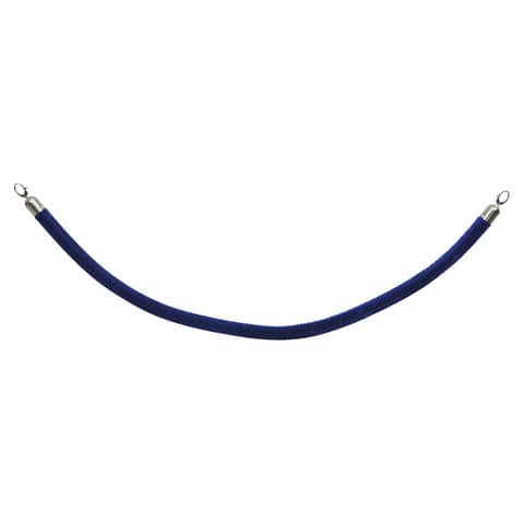 Cordone in velluto Securit® con finiture in cromo 1,5 m blu RS-CLRP-CHBU