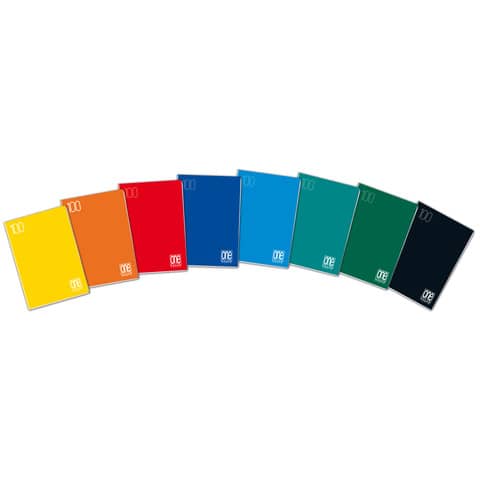 Quaderno Maxi One Color punto metallico copertina colori assortiti - 21 ff 100 g/m² A4 - quadr. 5 mm - 1924