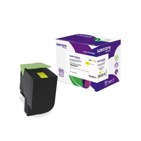 Toner alta resa WECARE compatibile con Lexmark 70C2HY0 - giallo K15825W4