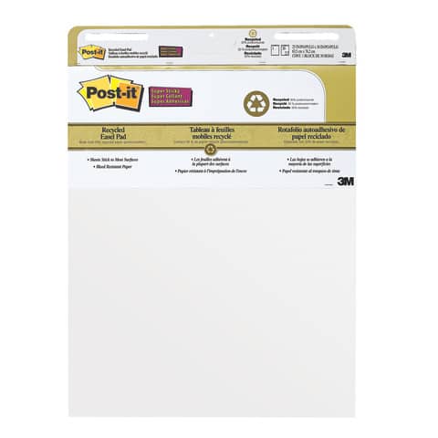 Blocco di fogli da parete Post-it® Super Sticky 63,5x 77,5 cm bianco Conf.2 pezzi - 559RP