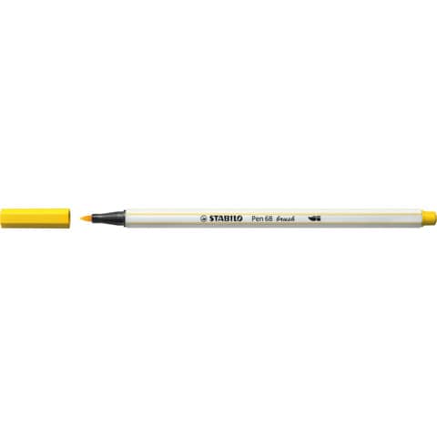 Penna Stabilo Pen 68 brush giallo