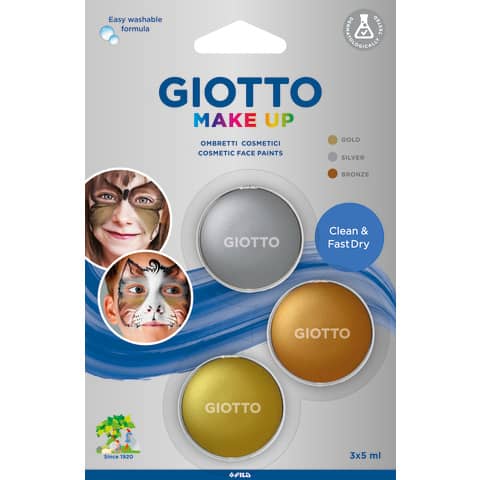 Bl. 3 ombretti Giotto make up ml.5 colori metallici