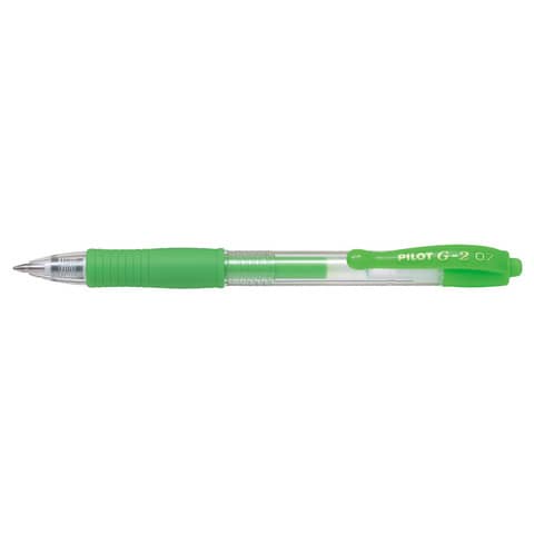 Penne gel a scatto Pilot G2 Neon punta media 0,7 mm verde 1384