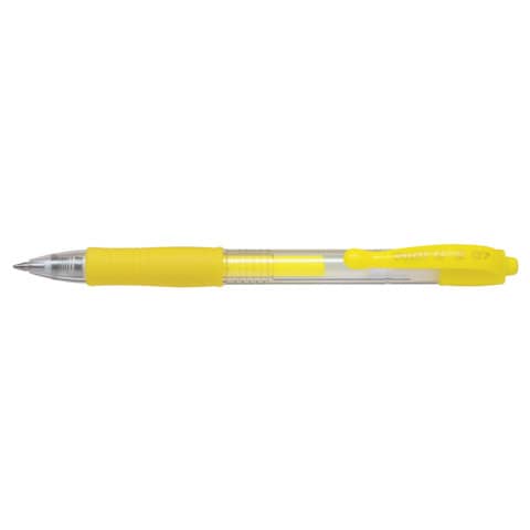 Penne gel a scatto Pilot G2 Neon punta media 0,7 mm giallo 1383