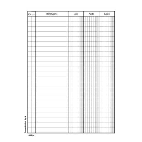 Registro dare-avere-saldo data ufficio 96 pagg.  12x17 cm DU133300000