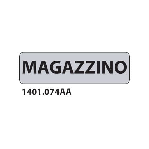 Cartello adesivo per interni ''Magazzino'' Dixon Industries 17x4,5 cm Conf. 15 pezzi - 1401.074AA