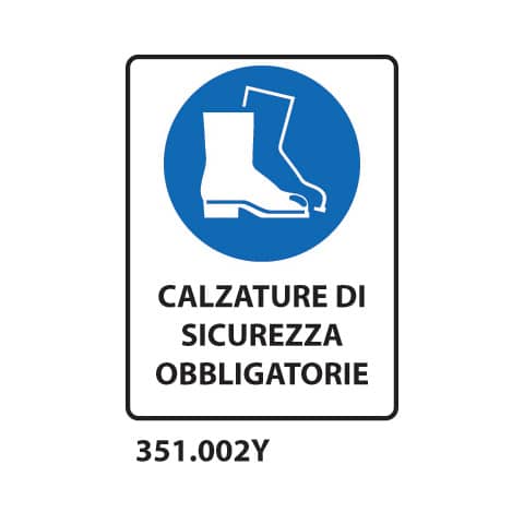 Cartello di obbligo ''Calzature di sicurezza obbligatorie'' Dixon Industries 27x33 cm - 351.002Y