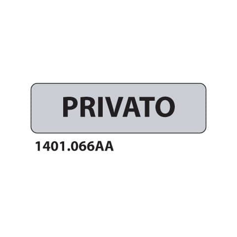 Cartello adesivo per interni ''Privato'' 17x4,5 cm Dixon Industries Conf. 15 pezzi - 1401.066AA