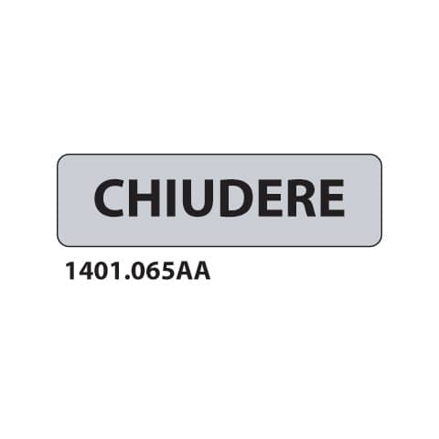 Cartello adesivo per interni ''Chiudere'' Dixon Industries 17x4,5 cm Conf. 15 pezzi - 1401.065AA