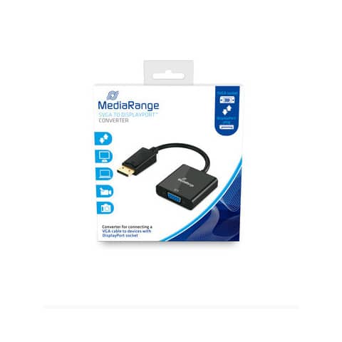 Convertitore da DisplayPort™ a SVGA, presa VGA/spina DP - 15 cm Media Range nero - MRCS173