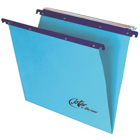 Cartelle sospese orizzontali per cassetti Linea Joker 33 cm fondo V - blu conf. 25 pezzi - 400/330 LINK - A3