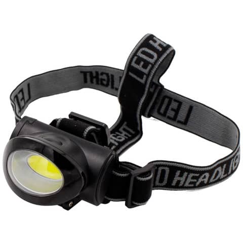 Torcia da testa LED con parabola Discover Head Light Luce quadra nero - protezione IPX4  - EL031