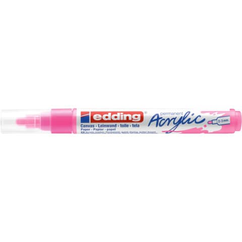 Marcatore acrilico Edding 5100 - punta tonda 2-3 mm tratto medio - rosa-fluo - 4-5100069