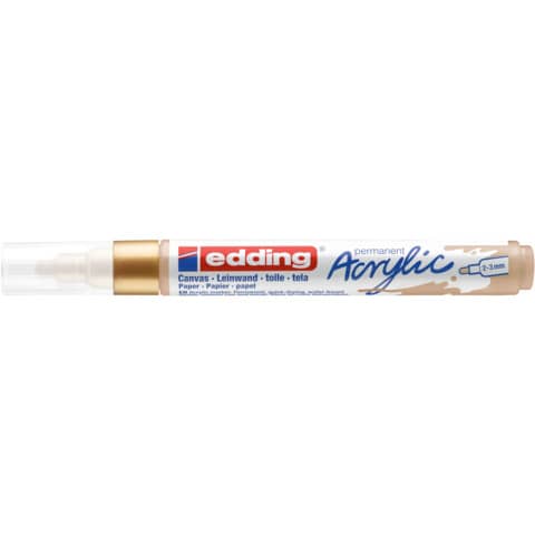 Marcatore acrilico Edding 5100 - punta tonda 2-3 mm tratto medio - oro-prezioso - 4-5100924