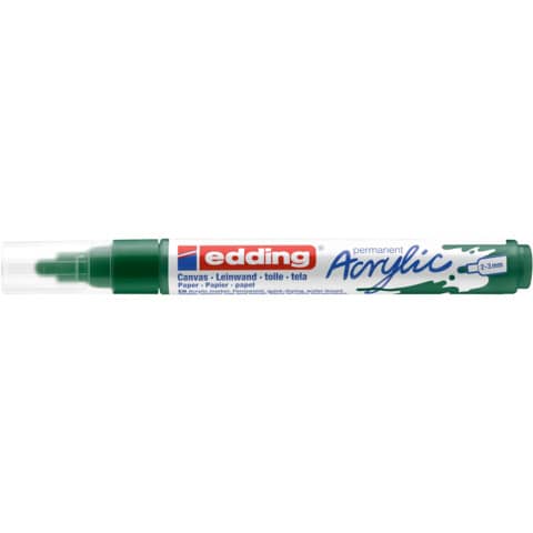 Marcatore acrilico Edding 5100 - punta tonda 2-3 mm tratto medio - verde-muschio - 4-5100904