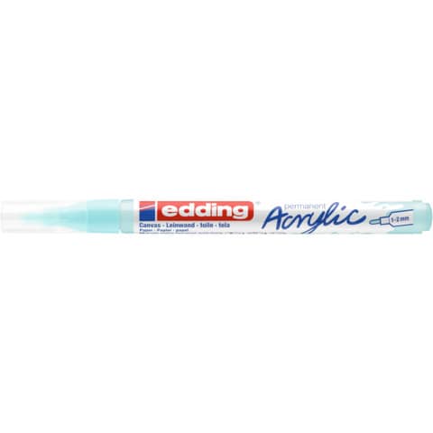 Marcatore acrilico Edding 5300  - punta tonda 1-2 mm tratto fine - azzurro pastello - 4-5300916