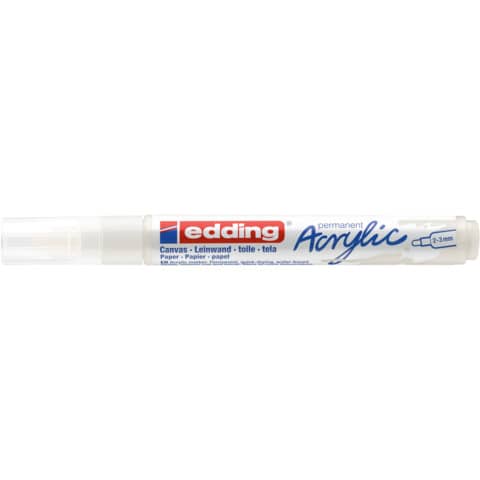 Marcatore acrilico Edding 5100 - punta tonda 2-3 mm tratto medio - bianco-traffico - 4-5100922