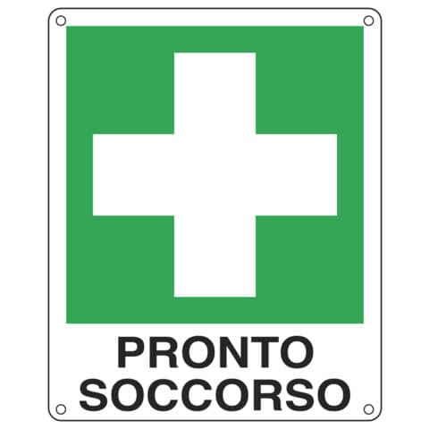 Cartello d'emergenza 12x14,5 cm Cartelli Segnalatori ''Pronto soccorso'' E20101K