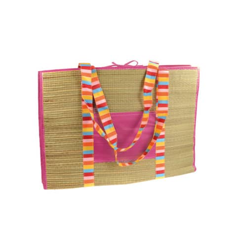 Borsa da spiaggia con tasca esterna 45x34x7 cm - fuxia 5400717