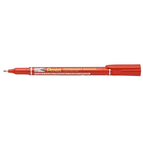 Marcatore permanente AmiKo punta extra fine - tratto 0,6 mm - conf. 12 pezzi Pentel rosso - NF450-B