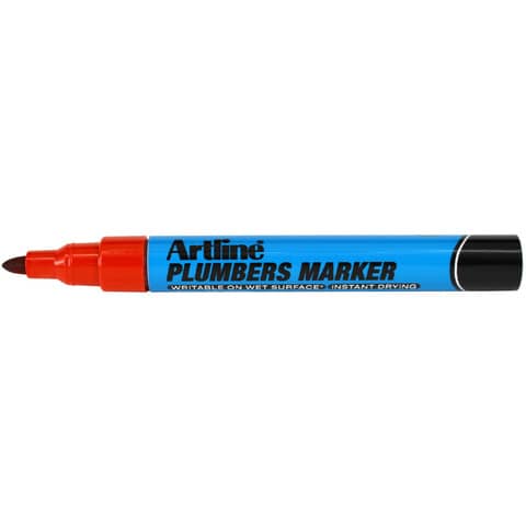 Marcatore permanente Plumbers Artline - punta tonda 1,5 mm rosso A PLM/R