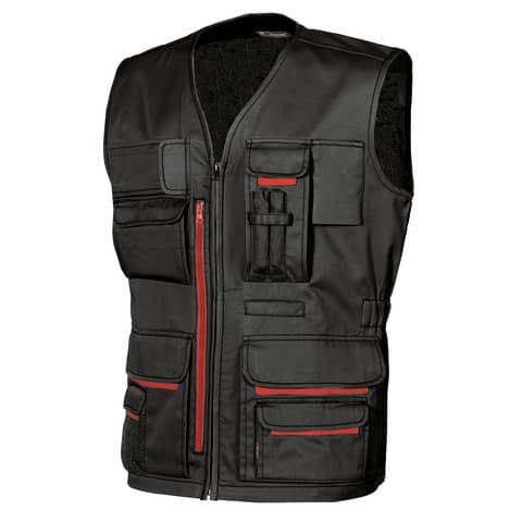 Gilet da lavoro con tasche multifunzionali Fun Black Carbon U-Power taglia XL - HY018BC-XL