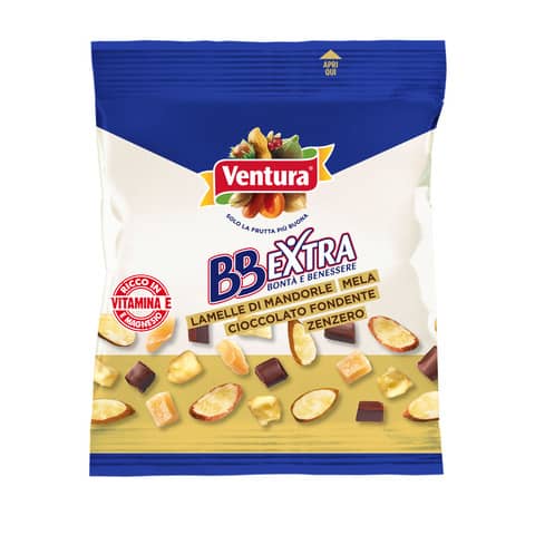 Misto di frutta secca e sgusciata BB Extra Pocket Ventura zenzero 50 gr conf. da 12 pezzi - 7368