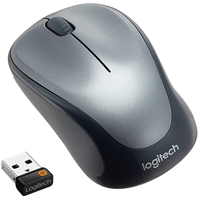 Mouse Logitech ottico wireless m235 nero/grigio scuro