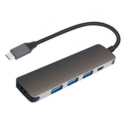 Docking station usb-c con hdmi 4k30hz-3 porte usb ricarica usb-c 100w