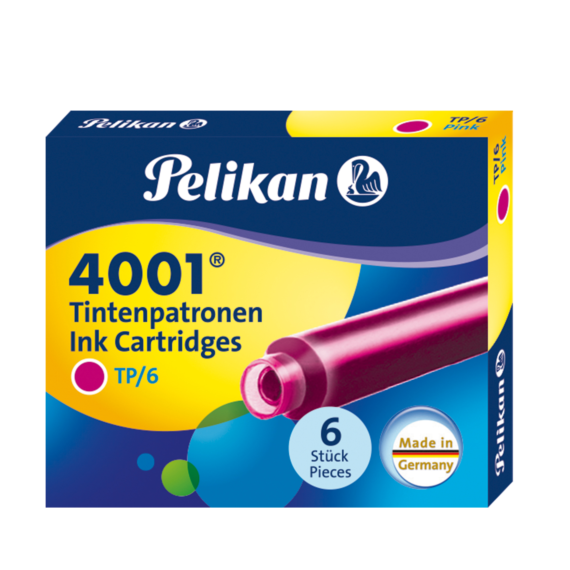 Cartucce stilo Pelikan 4001 tp/6 rosa