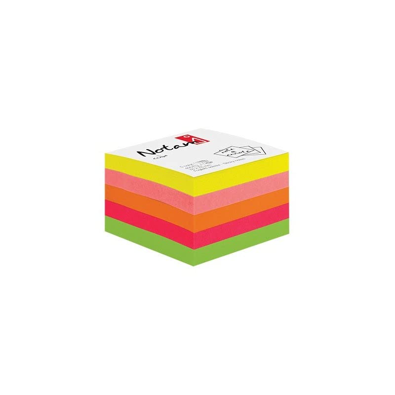Cubo adesivo Notami gr. 75 fg 450 75x75 5 colori neon