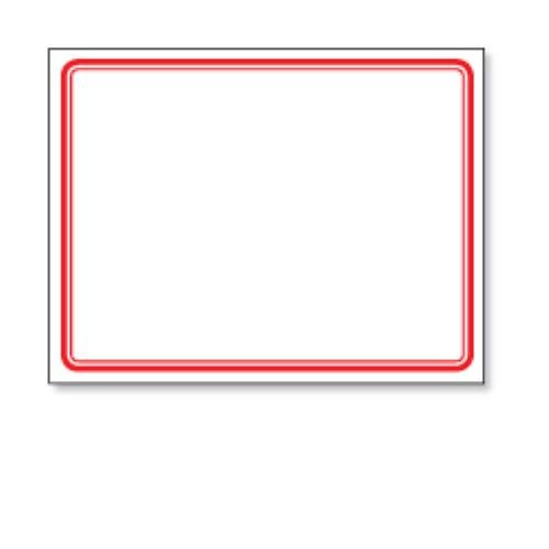 SLP-NR RED FRAME LABEL 54X70MM