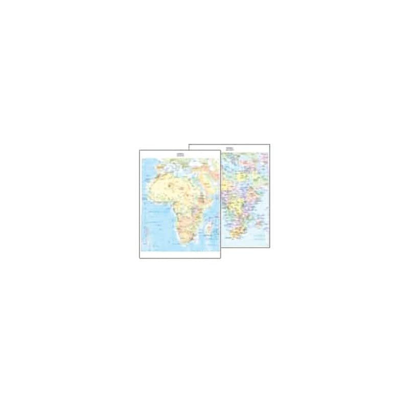 Cartina geografica fisico / politica 29,7x42 africa