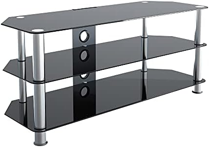 UNIV STEEL/GLASS TV TABLE STAND